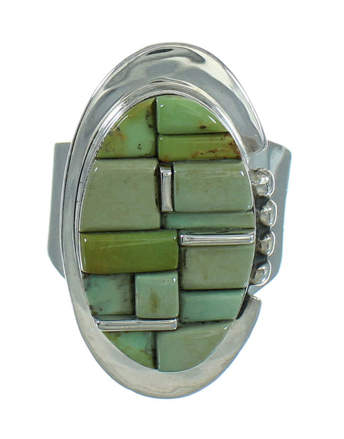 Turquoise Sterling Silver Ring Size 8-1/4 AX89385